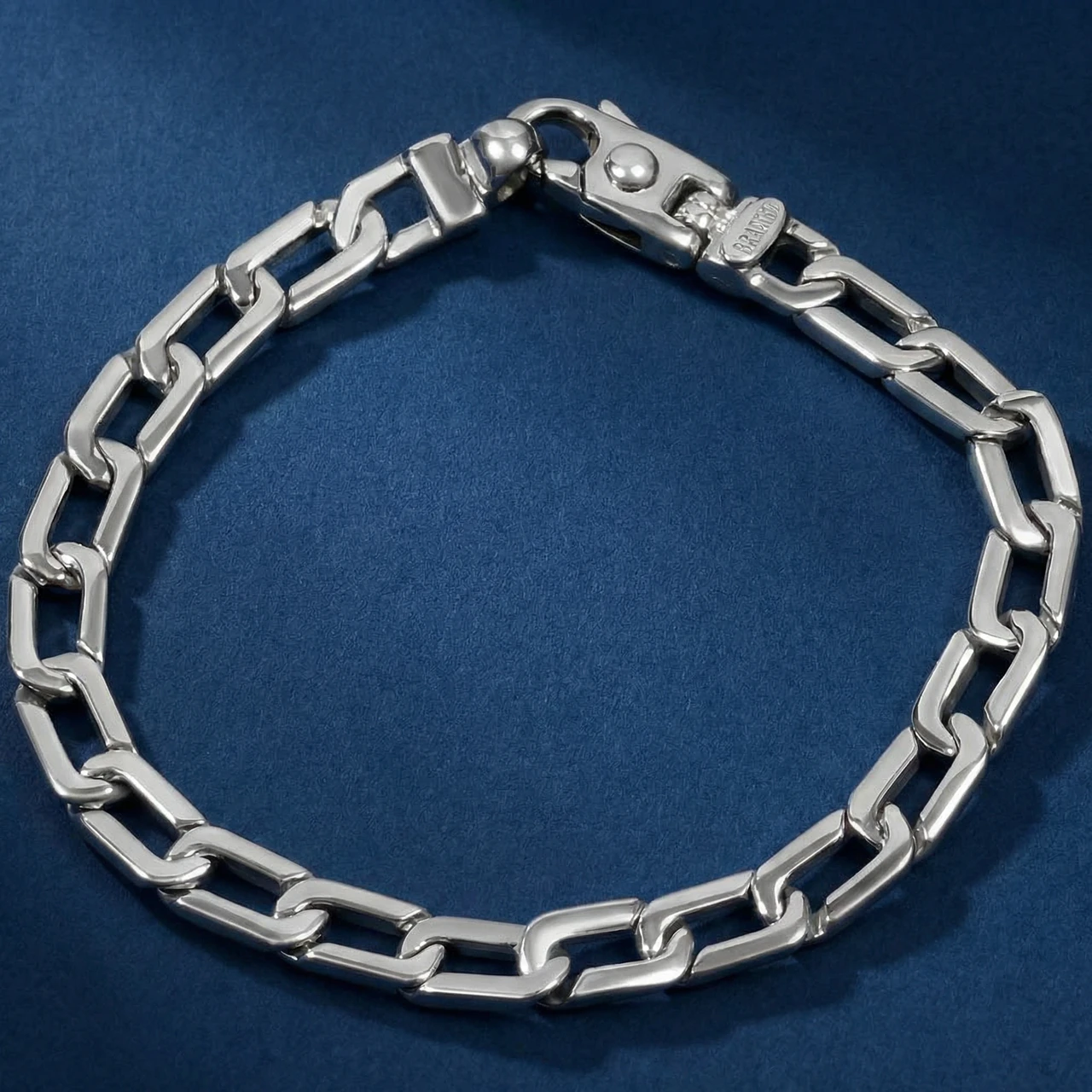 Braccio Men's 23 Gram Clip Link Solid Silver Bracelet 8.5
